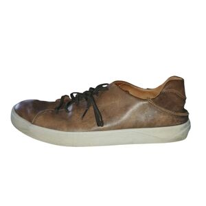 Olukai Lae‘ahi Lī ‘Ili Waterproof Brown Leather Sneakers - Men's